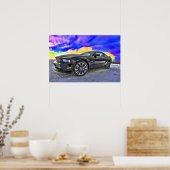 Automobiele spier Car Mustang Poster (Keuken)