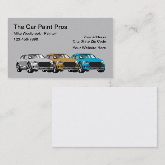 Automobielenverf  visitekaartje (Voorkant / Achterkant)