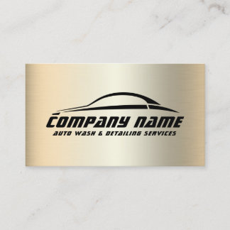 Automobielindustrie logo faux metallic business c visitekaartje
