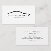 Automobile - Carte de visite de carrosserie (Devant / Derrière)