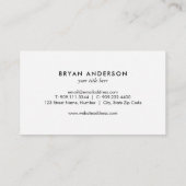 Automobile - Carte de visite de carrosserie (Dos)