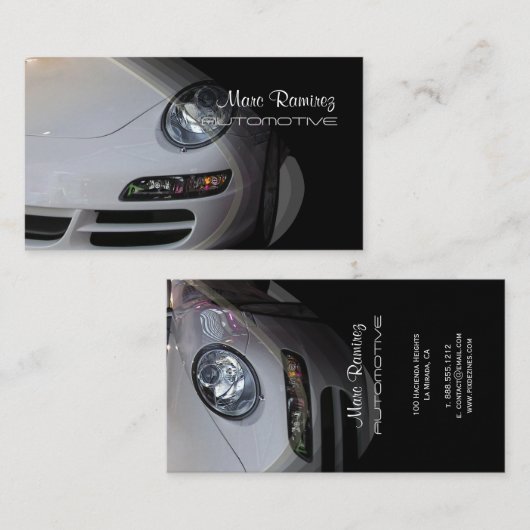 Automobile, cartes de visite photo (Devant / Derrière)