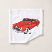 Automobile classique rouge 1948 (Gant de toilette)