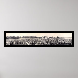 Automobile Panorama Foto 1909 Poster