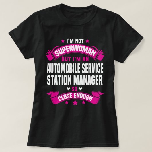 Automobile Service Station Manager T-shirt (Design voorkant)