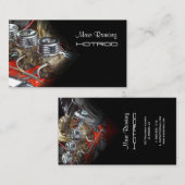 AUTOMOTIEF, OUDE MOTORFOTO / DIY FONTS VISITEKAARTJE (Voorkant / Achterkant)