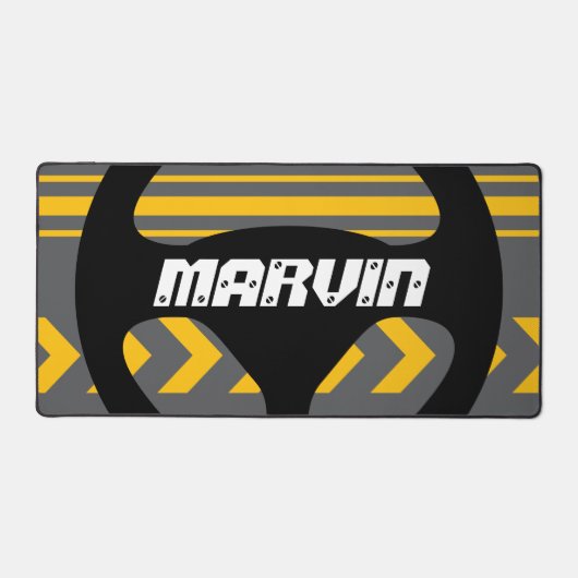 Automotive desk mat or mouse pad with custom text (Recto)