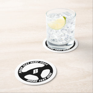 Automotive drank coaster met auto wiel logo ronde kartonnen onderzetter