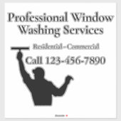 Automotive Window Washing Display Decals Sticker (Vel)