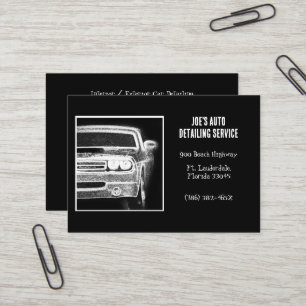 Automotive Zwart-wit Amerikaanse Muscle Car Visitekaartje