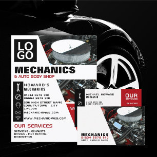 Automotormotor, automonteur & reparatie-advertenti flyer