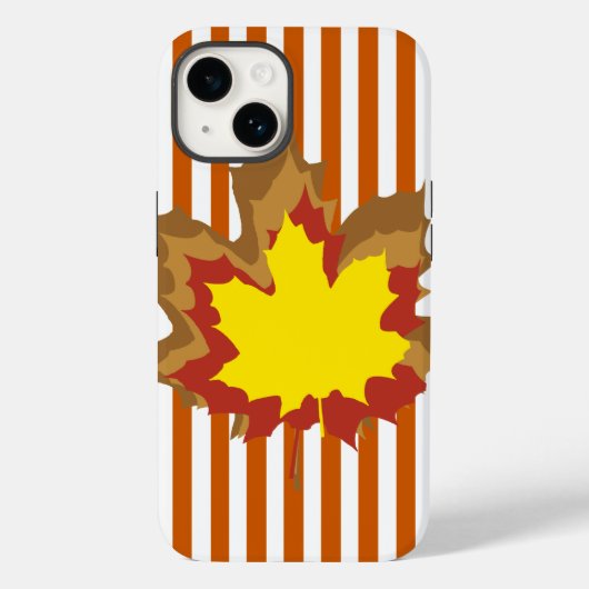 Autonome Stripes met bladeren Case-Mate iPhone Case (Achterkant)