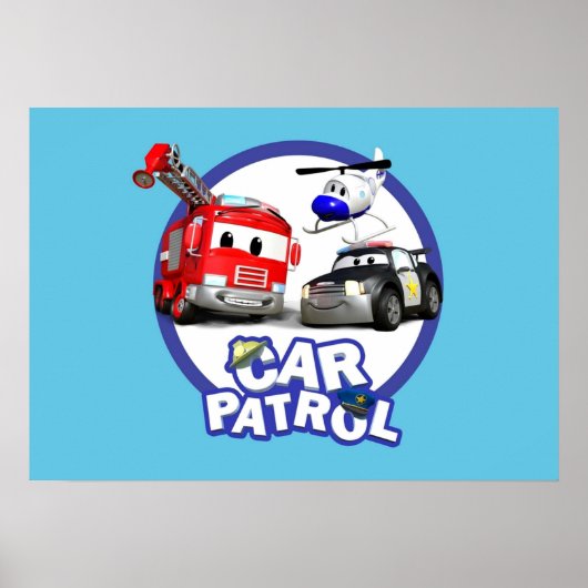 Autopatrouille van Car City Poster (Voorkant)