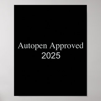 Autopen goedgekeurd 2025 poster