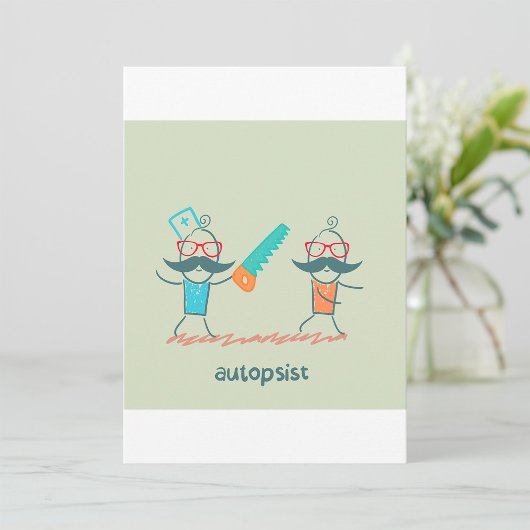 Autopistische medische Humor met snor personages Kaart