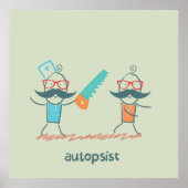 Autopistische medische Humor met snor personages Poster (Voorkant)