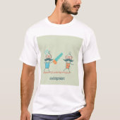 Autopistische medische Humor met snor personages T-shirt (Voorkant)