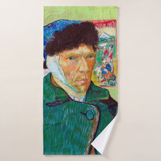 Autoportrait avec oreille déchirée, Van Gogh (Serviette de bain)