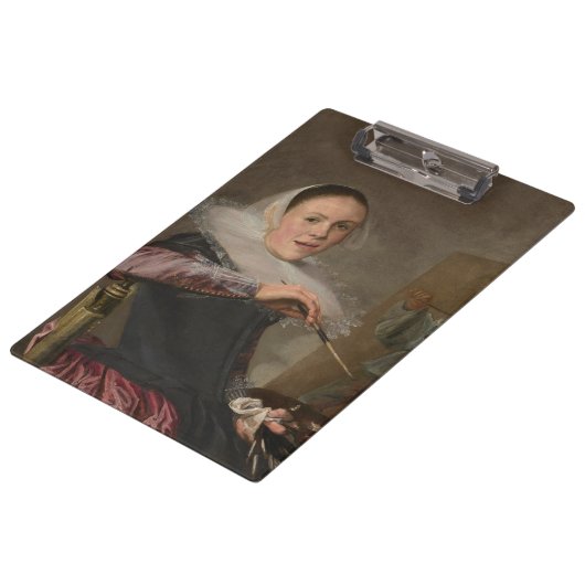 Autoportrait de Judith Leyster avec un porte-bloc (Incliné)
