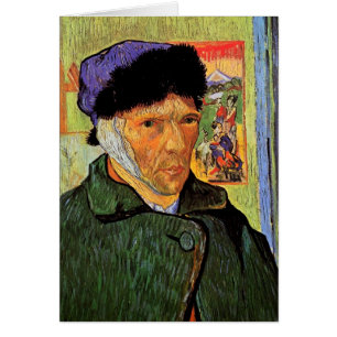 Autoportrait de Vincent van Gogh avec l'oreille ba