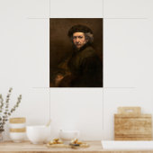 Autoportrait - Poster d'art de Rembrandt (Cuisine)