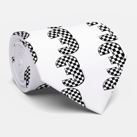 autoracenummer 3 stropdas (Opgerold)