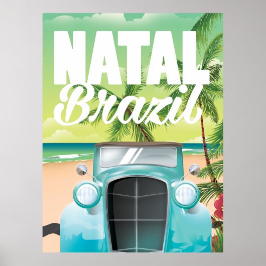  autoreisposter Natal Brazilië Poster (Voorkant)