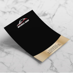 Autoreparatie Auto Detailing Modern Goud Automotiv Flyer
