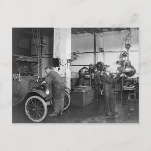 Autoreparatiebedrijf, 1919 briefkaart