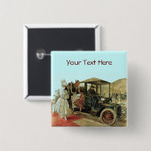 AUTORESTORATIE - AUTOMOTIEF VIERKANTE BUTTON 5,1 CM (Voorkant /achterkant)