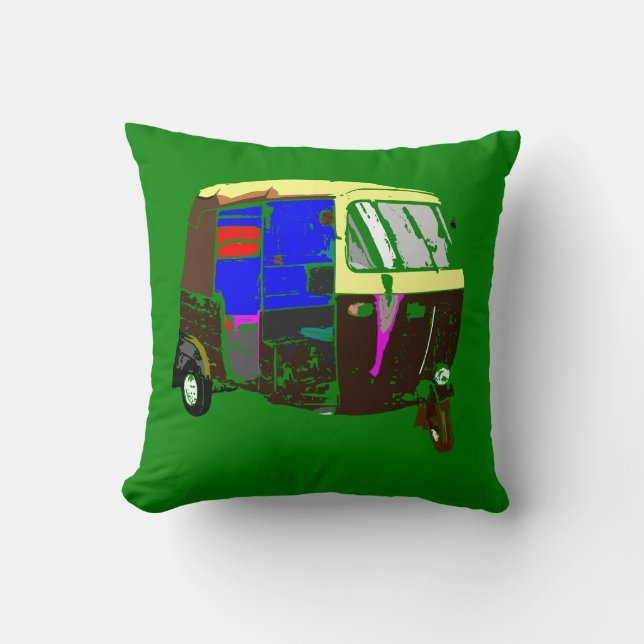 AutoRickshaw Pillow Kussen (Voorkant)