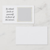 Autorisation de sourire Cartes de visite miroir (Devant / Derrière)