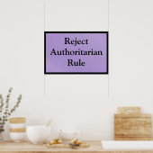 Autoritaire Regel Afwijzen Poster (Keuken)
