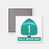 Autoroute Californie 1 demi-lune Bay Magnet (Recto/Verso)