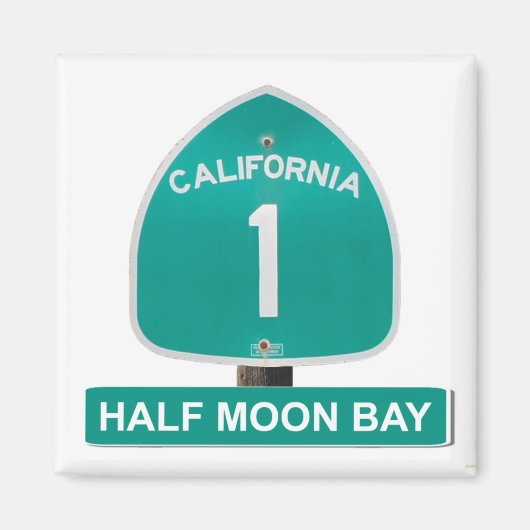 Autoroute Californie 1 demi-lune Bay Magnet (Devant)