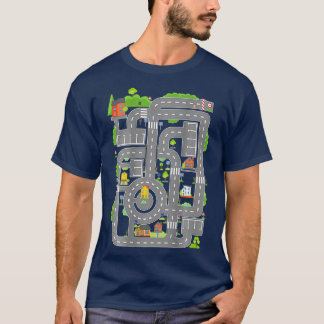 Auto's afspelen op Dads Back Play Mat Car Race Tra T-shirt