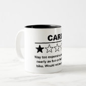 Auto's Eén Sterrenrating Tweekleurige Koffiemok (Voorkant links)