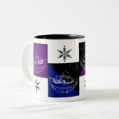 Auto's en bomen tweekleurige koffiemok (Voorkant links)