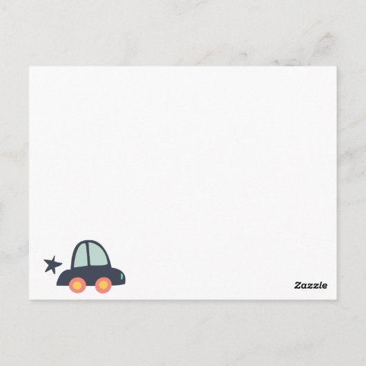 Auto's en meer auto's briefkaart (Achterkant)