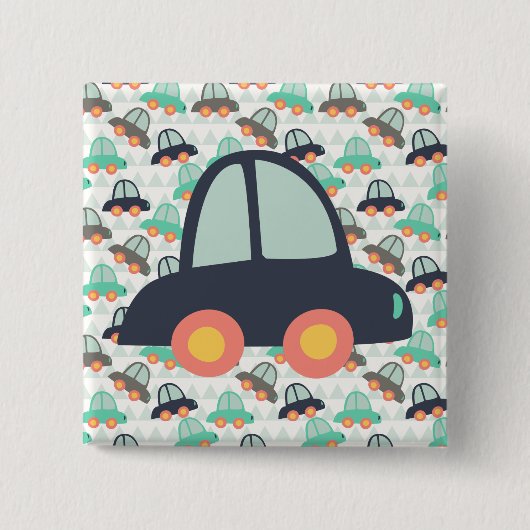 Auto's en meer auto's vierkante button 5,1 cm (Voorkant)
