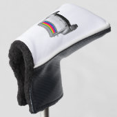 Auto's en regenboog golfheadcover (3/4 voorkant)