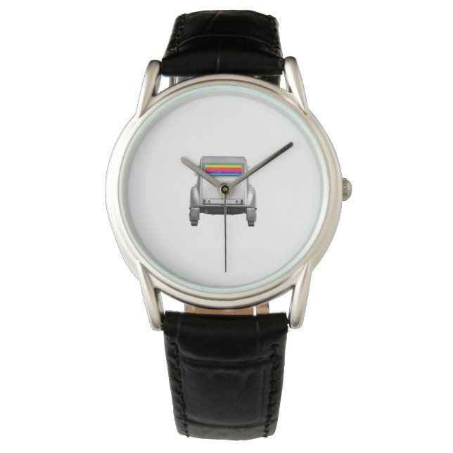 Auto's en regenboog horloge (Voorkant)