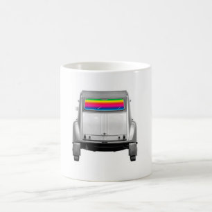 Auto's en regenboog koffiemok