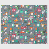 Auto's Kinderen vrachtwagens Cadeaupapier (Vlak)