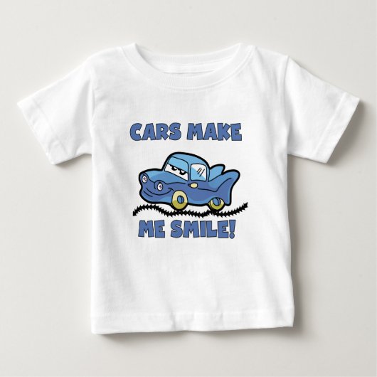 Auto's maken me glimlachen T-shirts en cadeautjes (Voorkant)