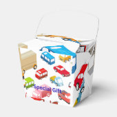 Auto's Papieren Cadeaudoos voor kinderen Bedankdoosjes (Voorkant Zijde)