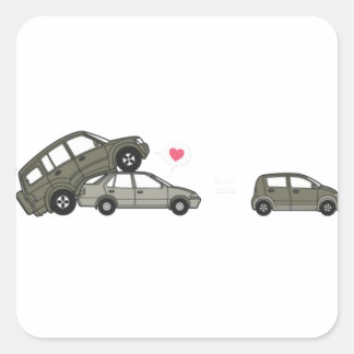 Auto's van de volgende generatie vierkante sticker