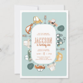 Auto's Verjaardagsfeest Uitnodiging