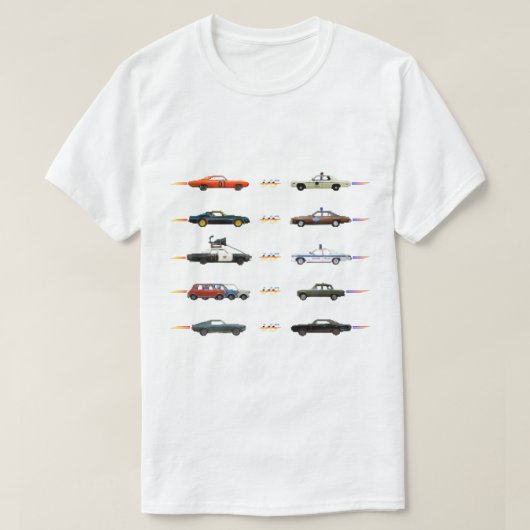 auto's versus t-shirt (Design voorkant)