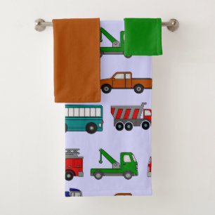 Auto's, vrachtwagens, bussen bad handdoek